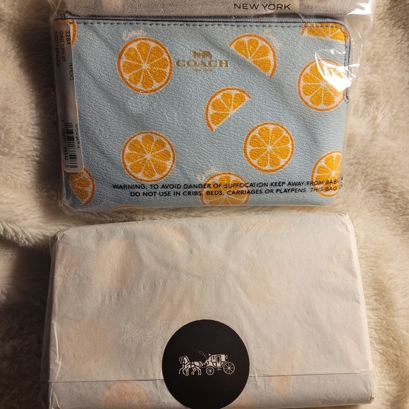 Coach Orange Slice Medium Wallet and Wristlet - Picture 1 of 5